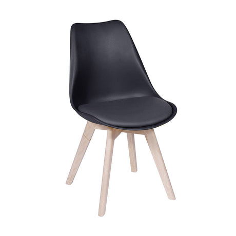 Cadeira de Escritório Secretária Fixa Joly Com base em Madeira - Or Design