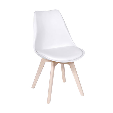 Cadeira de Escritório Secretária Fixa Joly Com base em Madeira - Or Design