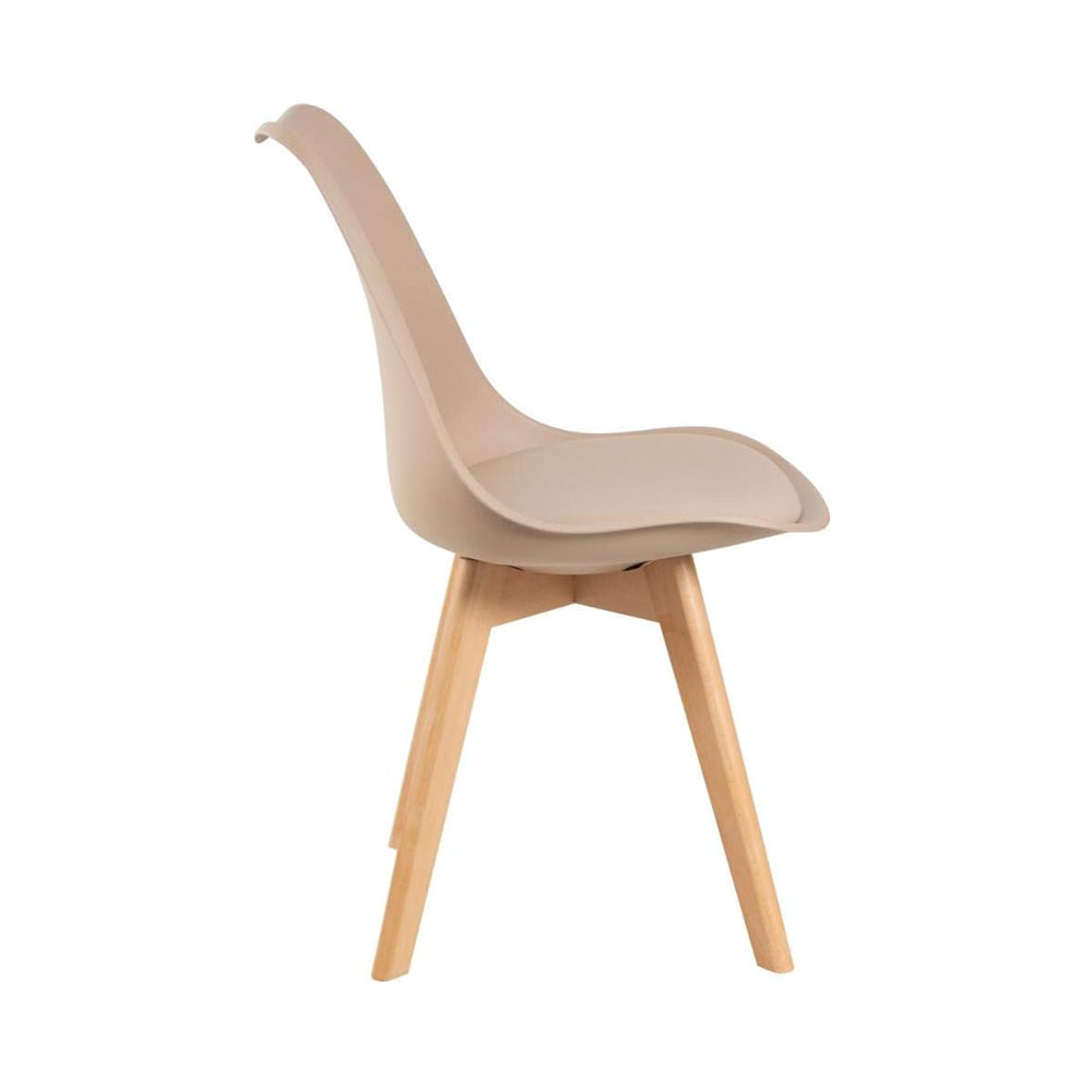 Cadeira de Escritório Secretária Fixa Joly Com base em Madeira - Or Design