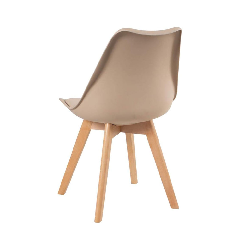 Cadeira de Escritório Secretária Fixa Joly Com base em Madeira - Or Design