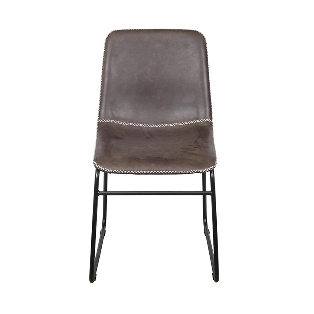 Cadeira de escritório Verner em courvin com pés de aço - Or Design