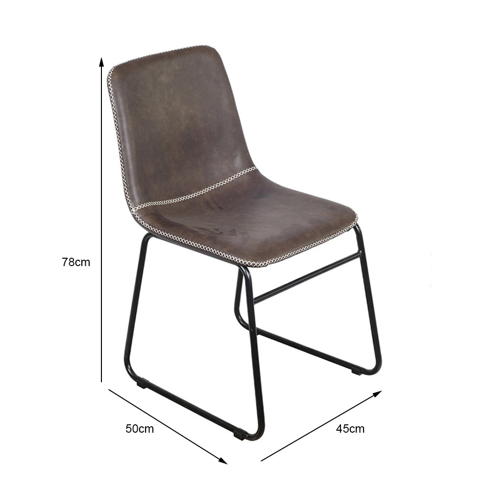 Cadeira de escritório Verner em courvin com pés de aço - Or Design