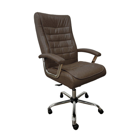 Cadeira de Escritório Presidente em PU e base cromada Oslo - OR Design