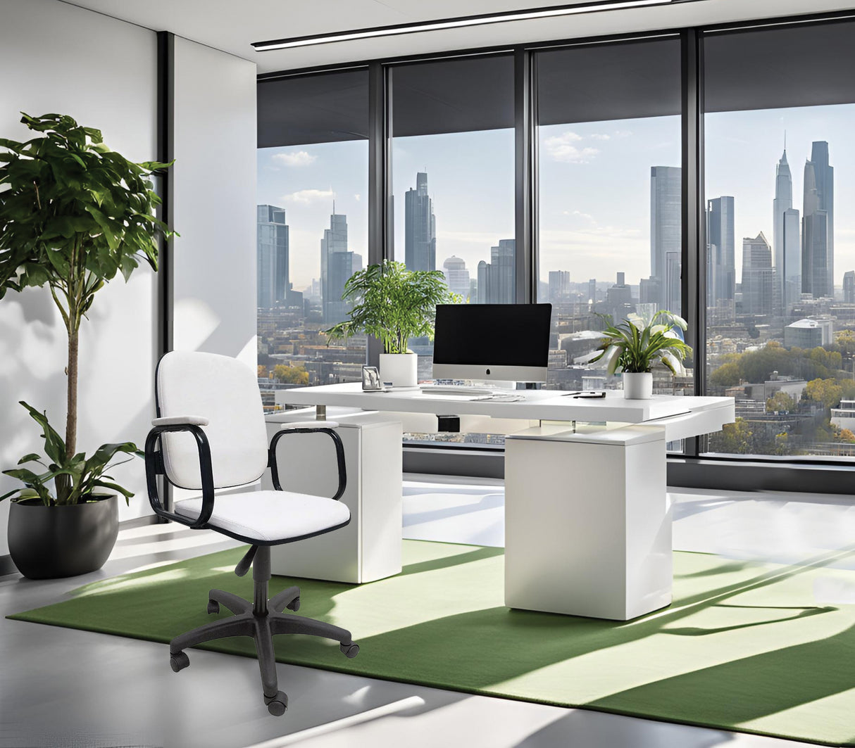 Cadeira de Escritório diretor 259 material sintético com braços Toscana - MS System