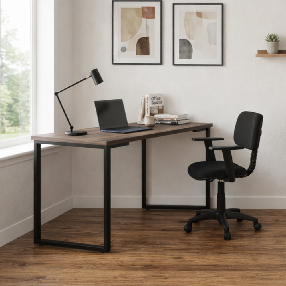 Kit Escritório Industrial: Escrivaninha Porto 90cm + Cadeira Export Light com Braço