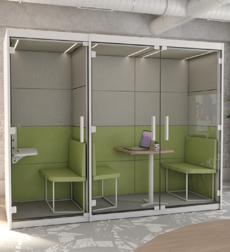 CABINE ACÚSTICA INICIAL 2 LUGARES COSTA C/ VIDRO 222A x 185L x 90P