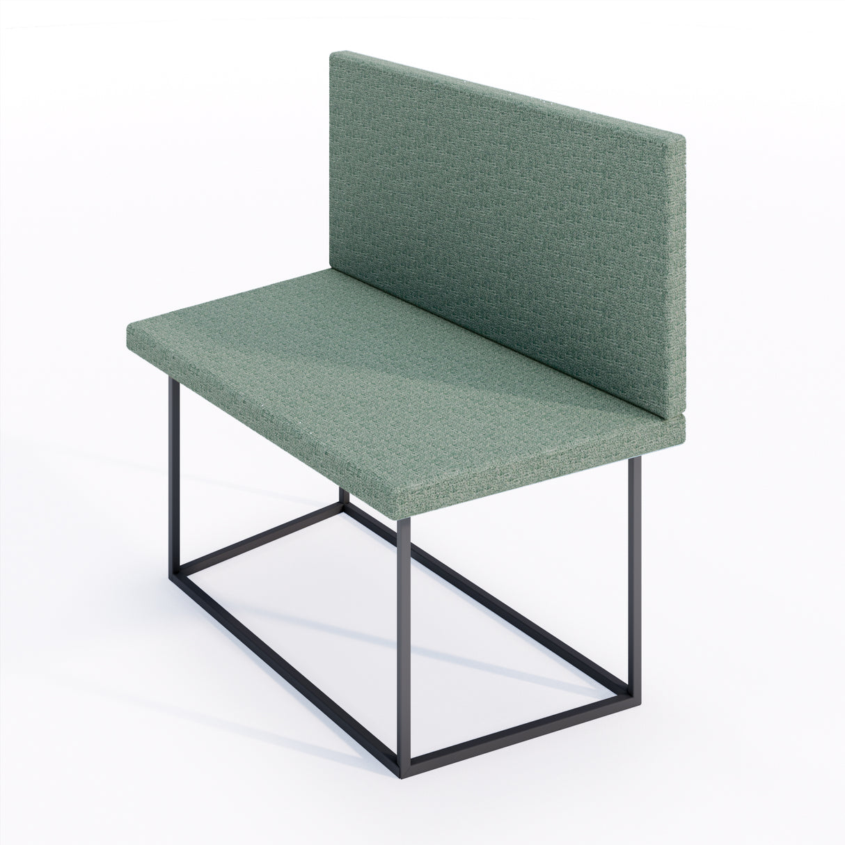 SOFÁ DIREITO PARA CABINE DE 1 E 2 LUGARES COM PÉ PRETO 83A x 80L x 45P