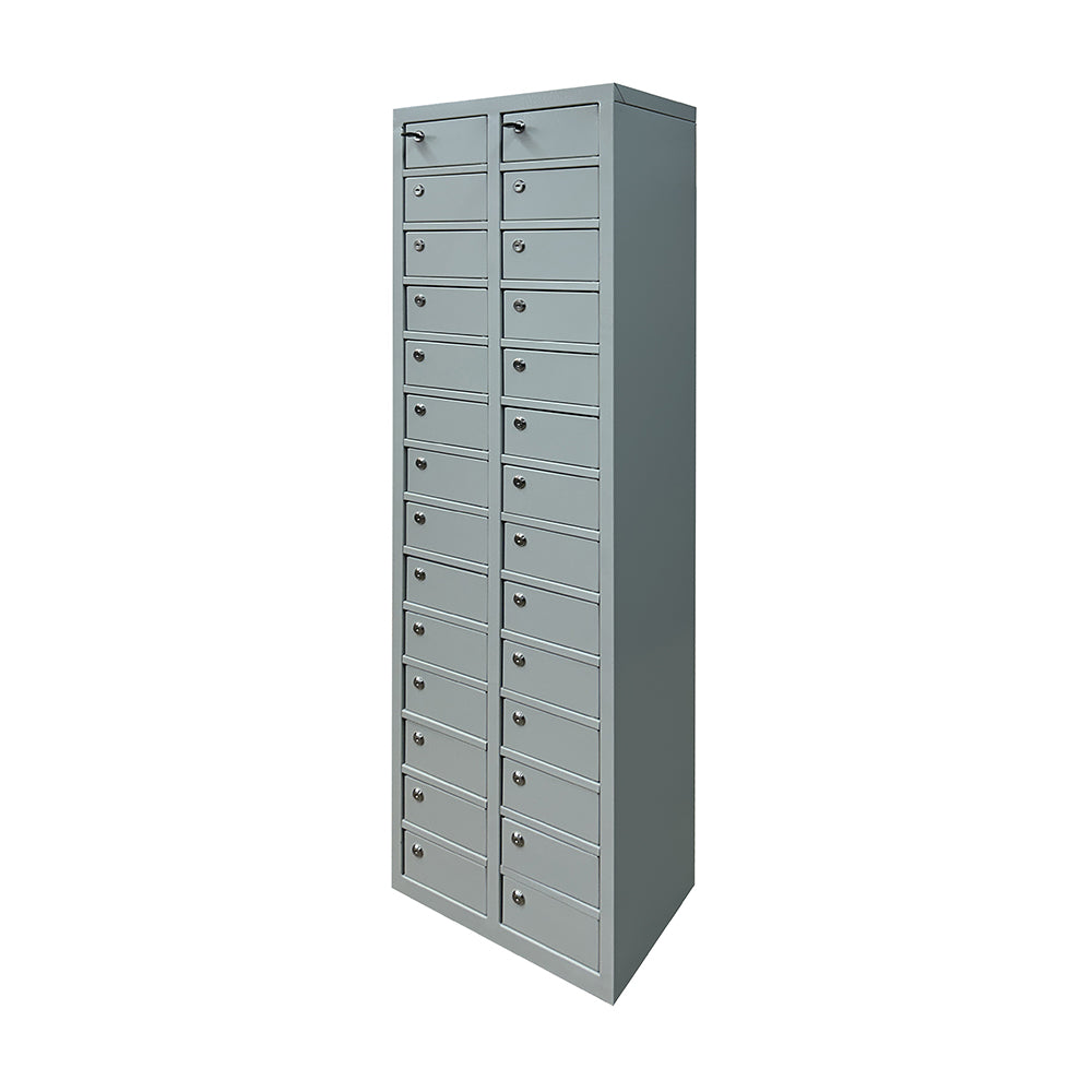 Porta Objetos de Aço com 28 portas com fechadura 151,5cm x 42,3cm x 27cm - W3