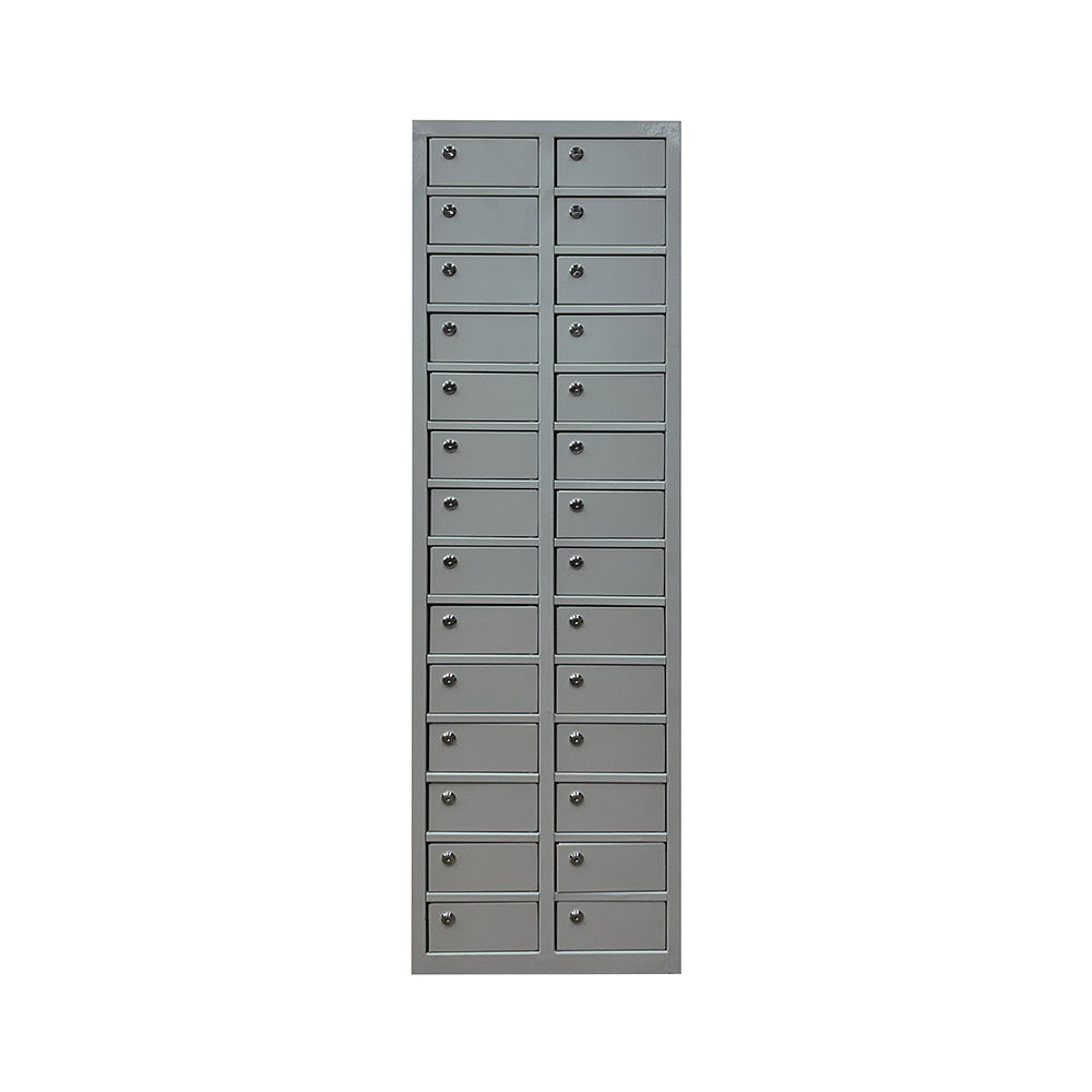 Porta Objetos de Aço com 28 portas com fechadura 151,5cm x 42,3cm x 27cm - W3