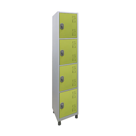 Roupeiro de Aço com 4 vãos pequenos Cores 190CM X 32,2CM X 35CM - W3