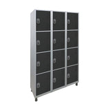 Roupeiro de Aço com 12 vãos pequenos Cores 190CM X 96,6CM X 35CM - W3