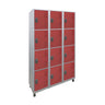 Roupeiro de Aço com 12 vãos pequenos Cores 190CM X 96,6CM X 35CM - W3