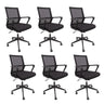 Kit 6 Cadeiras Secretária Giratória Roma LA-854 – Conforto e Performance
