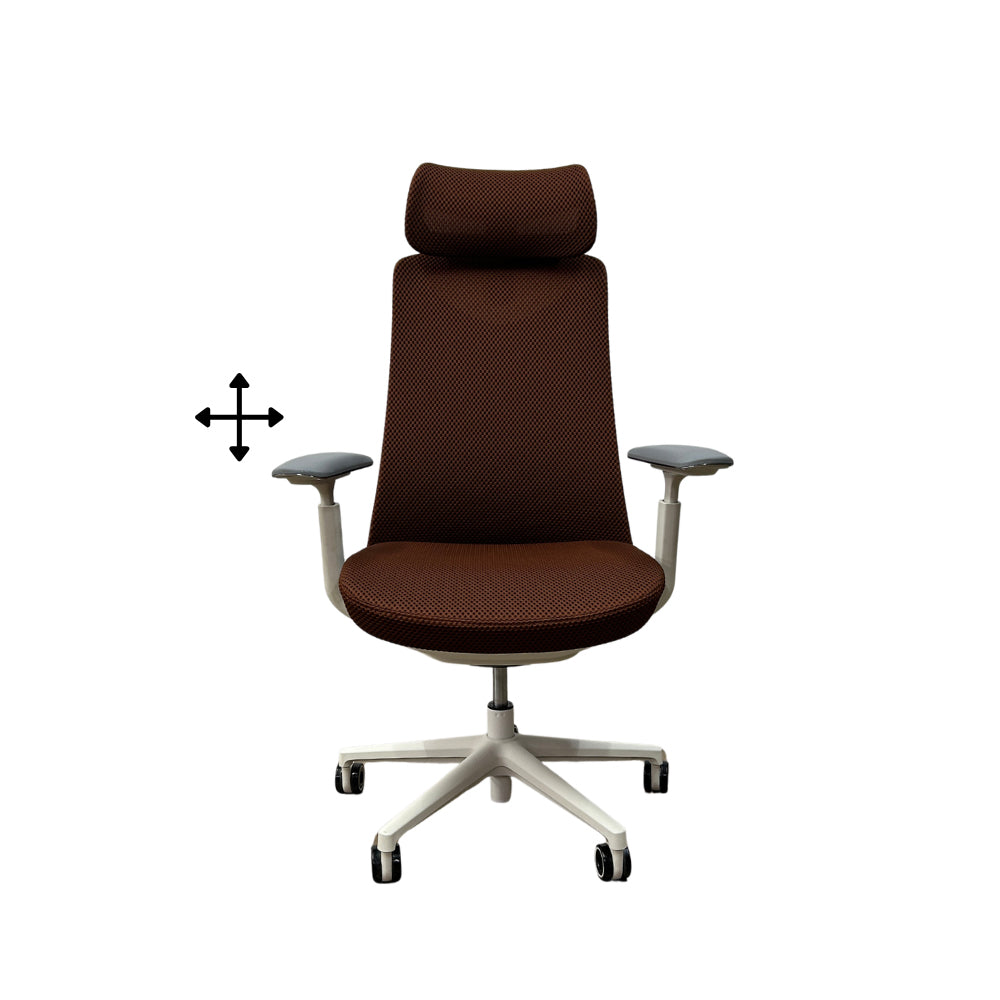 Cadeira de escritório presidente Elevare com base branca