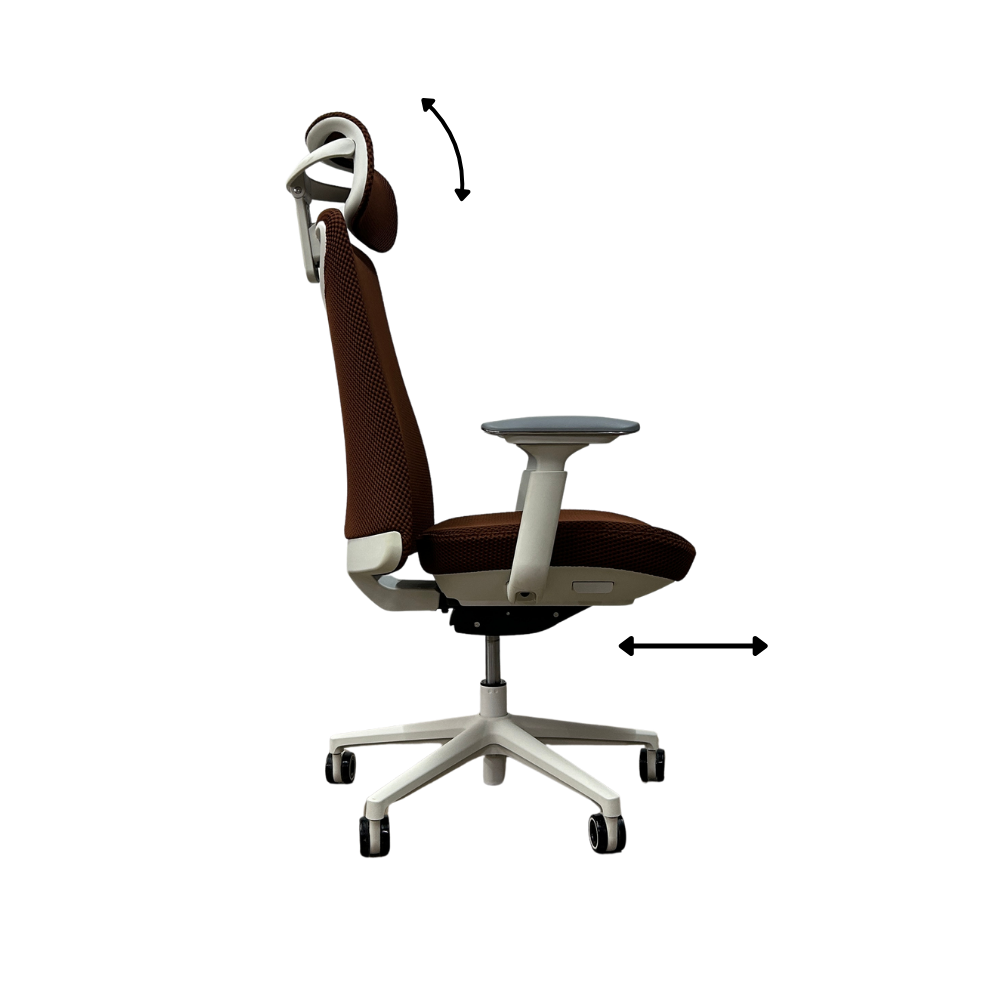 Cadeira de escritório presidente Elevare com base branca