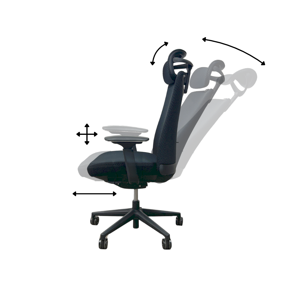 Cadeira de escritório presidente Elevare com base preta