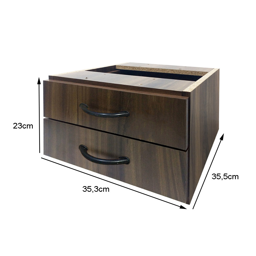 Gaveteiro de Mesa com 2 Gavetas Sem Fechadura - SM Super Light - 23AX35,3LX35,5P