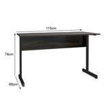 Mesa de Escritório 115cm Pé Metálico sem Gaveta com 1 passa fio - SM Super Light 15MM - 74AX115LX60P