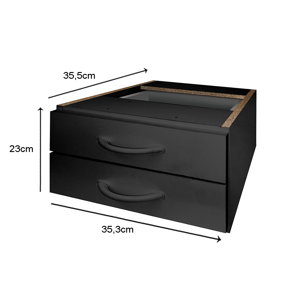 Gaveteiro de Mesa com 2 Gavetas Sem Fechadura - SM Super Light - 23AX35,3LX35,5P
