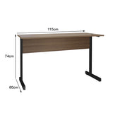 Mesa de Escritório 115cm Pé Metálico sem Gaveta com 1 passa fio - SM Super Light 15MM - 74AX115LX60P