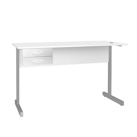 Mesa de Escritório 115cm Pé Metálico Com 2 Gavetas - SM Super Light 15MM - 74AX115LX60P