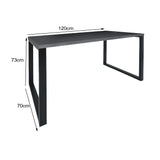 MESA DE ESCRITÓRIO 120CM COM PÉ QUADRO - SM ALFA BP - 73AX120LX70P
