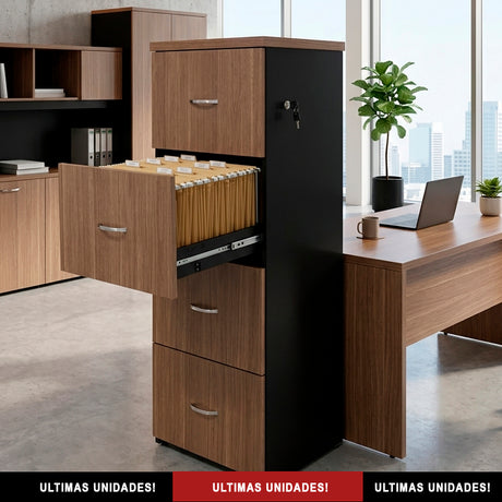 Arquivo para pasta suspensa com 4 gavetas com corrediças telescópicas - SM Alfa BP 141Ax50Lx46P