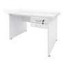 Mesa de Escritório 120cm Pé Painel Com 2 Gavetas - SM alfa BP - 73Ax120Lx60P
