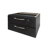 Mesa de Escritório 120cm Pé Metálico Com Gaveteiro de 2 Gavetas - SM Prime - 76Ax120Lx60P
