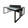 Mesa Plataforma Dupla de 150Lx135P com régua de conectividade e painel divisor em MDP - SM Prime - 76Ax150Lx135P