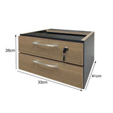 Mesa de Escritório 120cm Pé Metálico Com Gaveteiro de 2 Gavetas - SM Prime - 76Ax120Lx60P