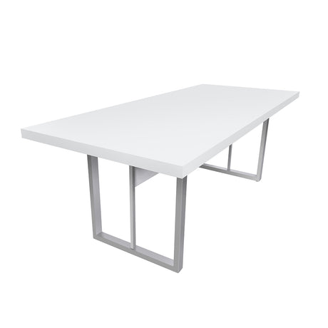 Mesa de Reunião Retangular 6 Lugares Com Pé Metálico - SM Prime - 74Ax200Lx90P