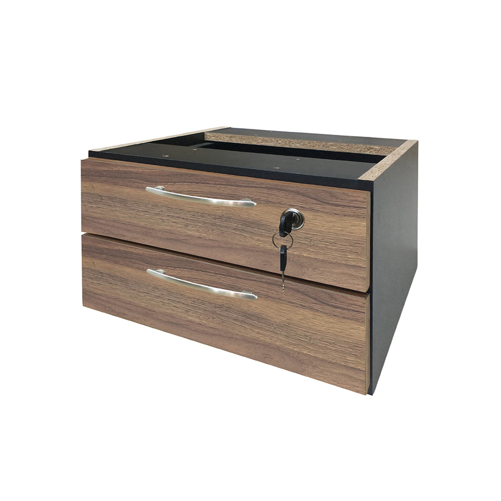 Mesa de Escritório 150cm Pé Metálico Com Gaveteiro de 2 Gavetas - SM Prime - 76Ax150Lx60P