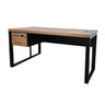 Mesa de Escritório 140cm Pé Metálico Com Gaveteiro de 2 Gavetas - SM Prime - 76Ax140Lx60P