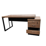 Mesa de Escritório Dinâmica Pé Metálico Com Gaveteiro Pedestal de 4 gavetas - SM Prime - 76AX172LX70P