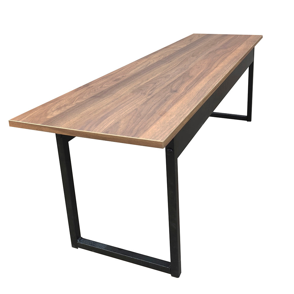Banco para mesa refeitório 2 Lugares em MDF com estrutura metálica 125L x 43A x 34,5P