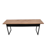 Banco para mesa refeitório 2 Lugares em MDF com estrutura metálica 125L x 43A x 34,5P