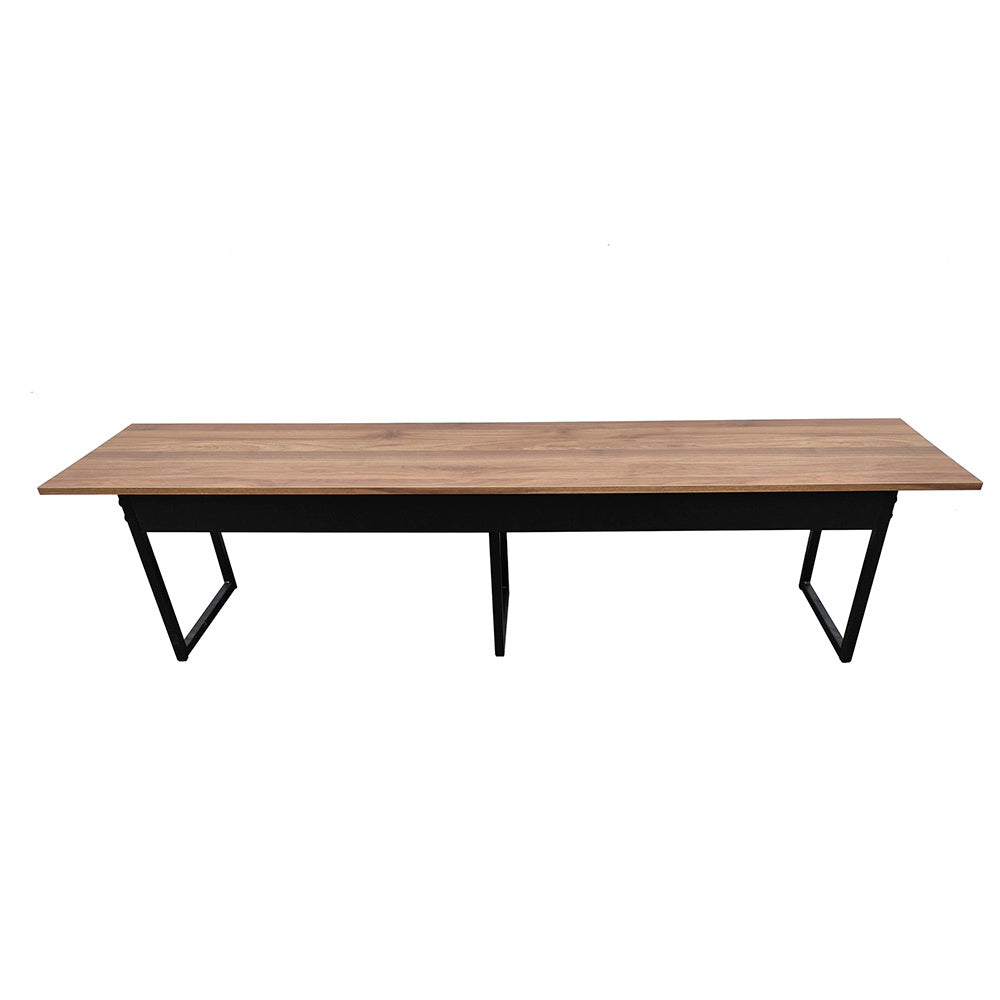 Banco para mesa refeitório 3 Lugares em MDF com estrutura metálica 170L x 43A x 34,5P