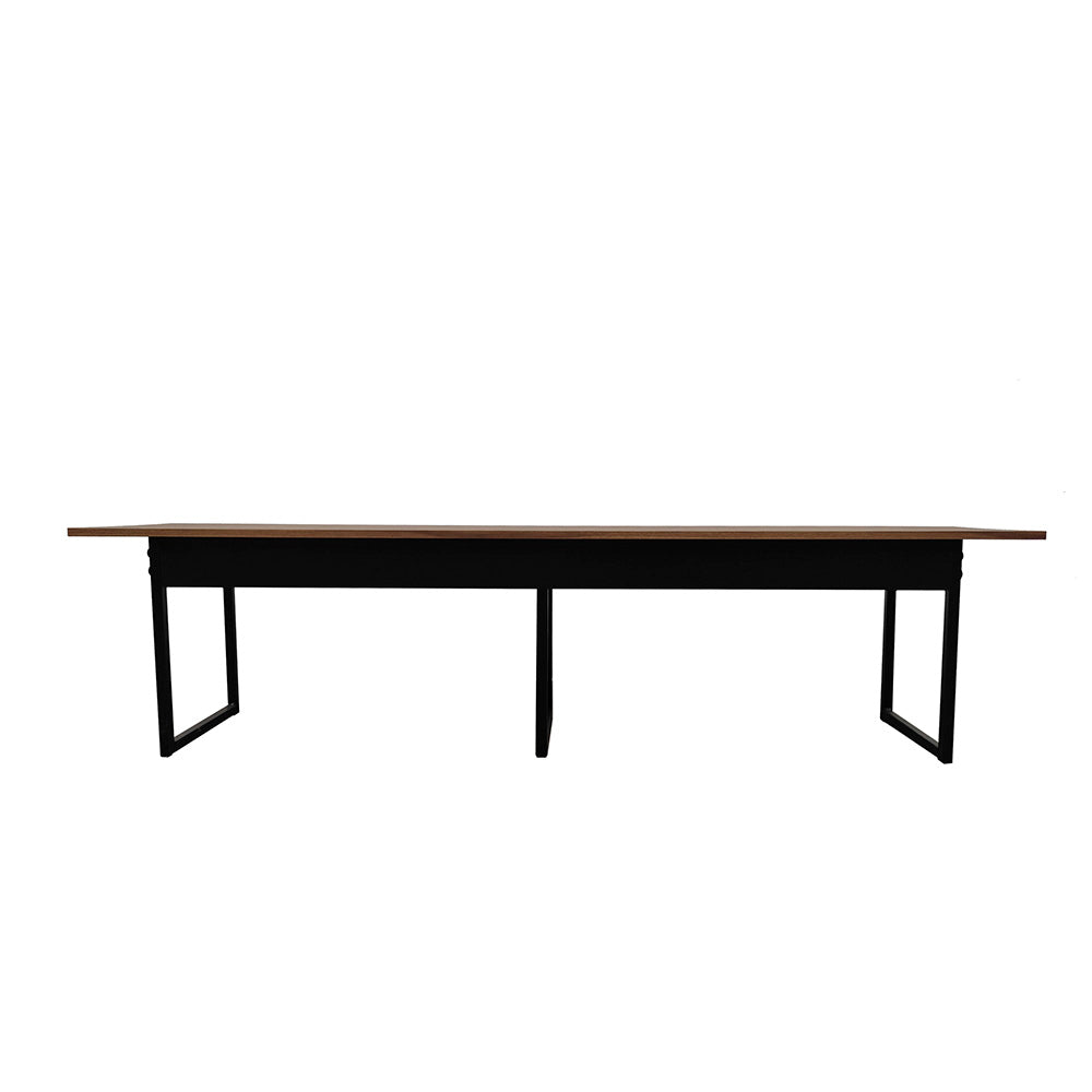 Mesa para Refeitório 6 Lugares c/2 Bancos 3 Lug. em MDF com Estrutura Metálica 180L x 72P