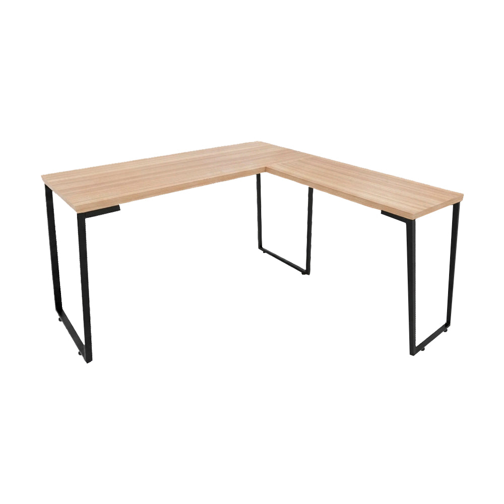 Mesa de Escritório em "L" Pé Metálico - Porto - 120Lx50Px74A / 130Lx34P
