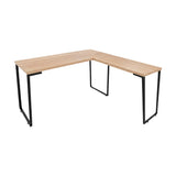 Mesa de Escritório em "L" Pé Metálico - Porto - 120Lx50Px74A / 130Lx34P