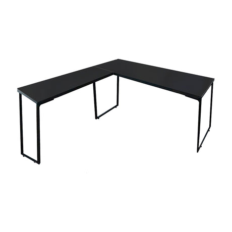 Mesa de Escritório em "L" Pé Metálico - Porto - 120Lx50Px74A / 130Lx34P