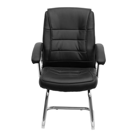 Cadeira de Escritório Atendimento Com Estofado em PU e Base Cromada Osler - Or Design