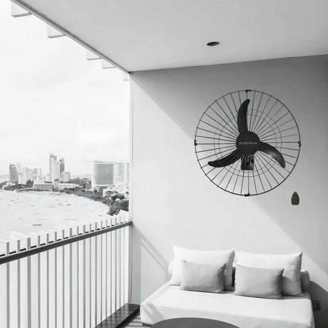 Ventilador de Parede  60CM BIVOLT 147W Preto - Otmo