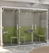 CABINE ACÚSTICA INICIAL 1 LUGAR C/ MESA REGULÁVEL 222A x 95L x 90P