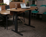 Mesa elétrica orgânica com caixa de tomadas esquerda 72 a 119A X 140L X 70P