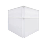 Balcão Recepção Atendimento em L com 1 passa fio no tampo + 2 passa fios laterais - Sem Faixa - SM Corporativo