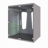 CABINE ACÚSTICA INICIAL 4 LUGARES COSTA C/ VIDRO 222L x 185L x 150P
