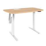 Mesa elétrica orgânica com caixa de tomadas esquerda 72 a 119A X 120L X 70P