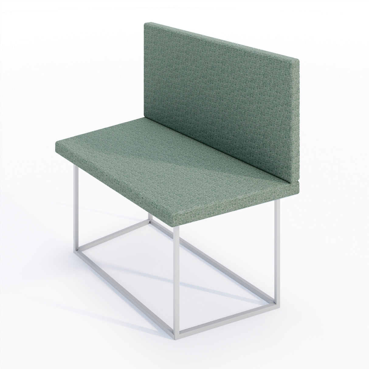 SOFÁ DIREITO PARA CABINE DE 1 E 2 LUGARES COM PÉ BRANCO 83A x 80L x 45P
